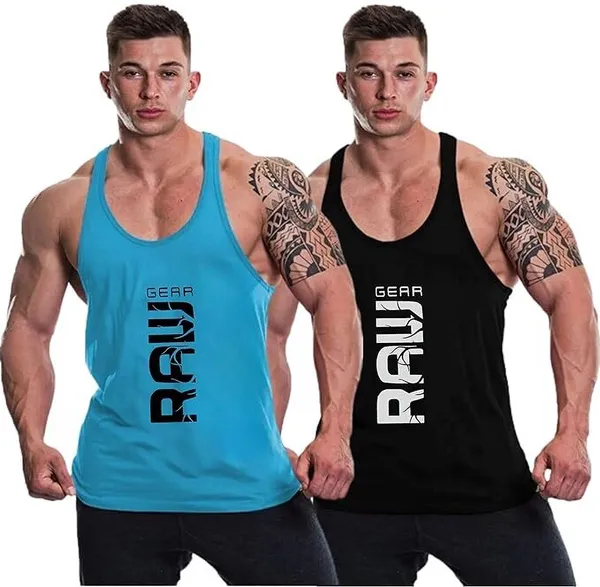 Pack_of_2_Blue_&_Black_Polyester_Printed_Vest_For_Men