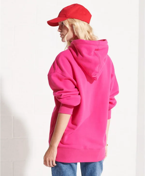 Pink_Cotton_Fleece_Blend_Solid_Sweatshirt_For_Women