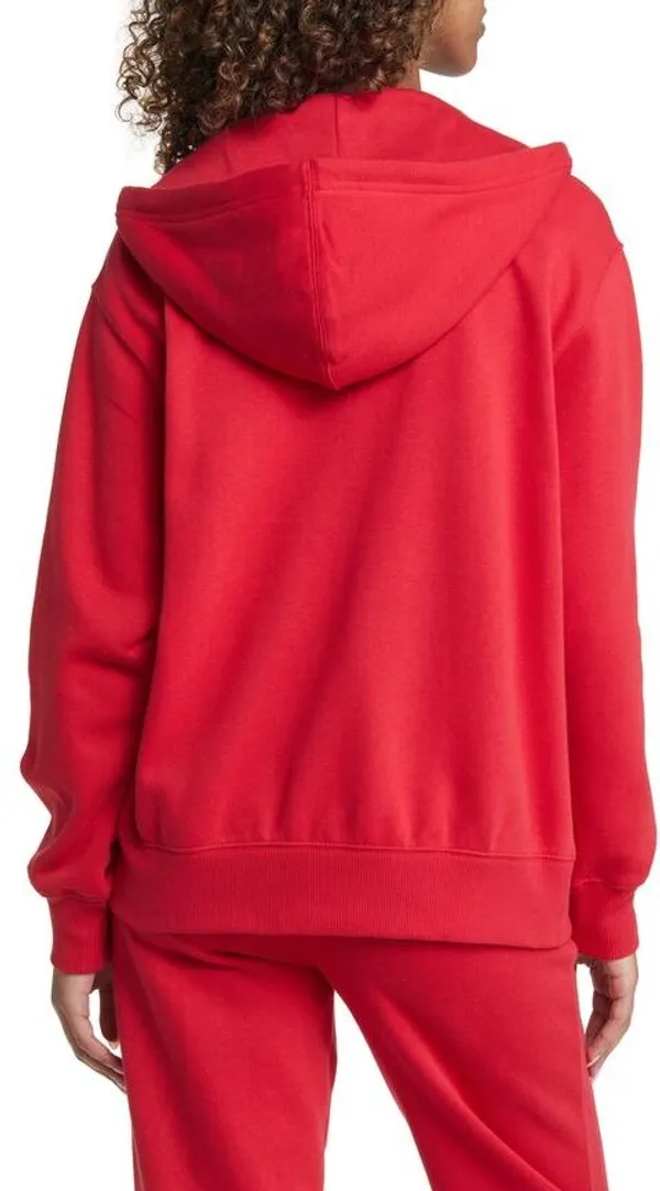 Red_Cotton_Fleece_Blend_Solid_Sweatshirt_For_Women