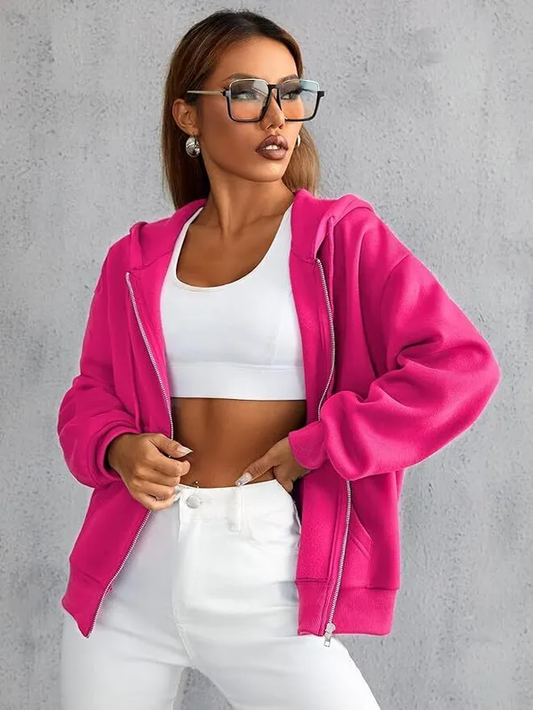Dark_Pink_Cotton_Fleece_Blend_Solid_Sweatshirt_For_Women
