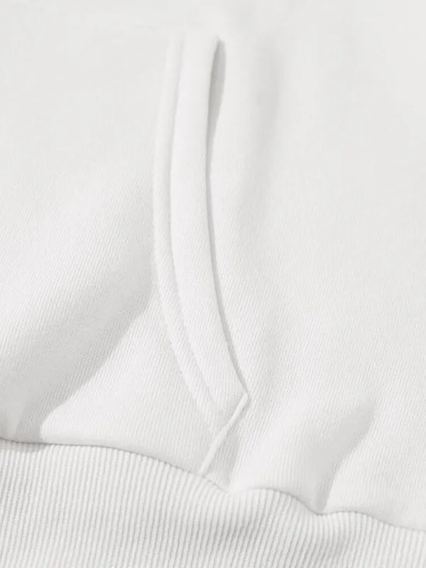 White_Cotton_Fleece_Blend_Solid_Sweatshirt_For_Women