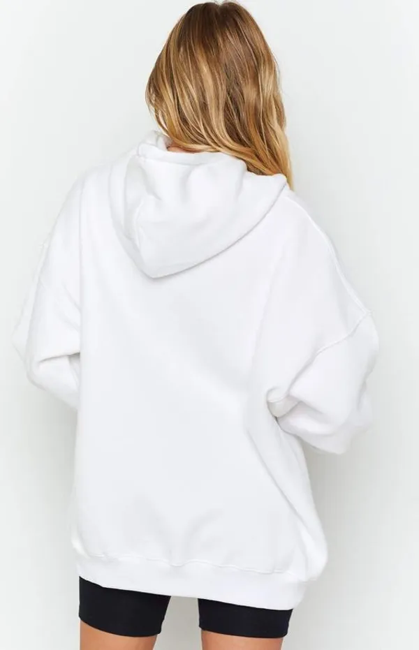 White_Cotton_Fleece_Blend_Solid_Sweatshirt_For_Women