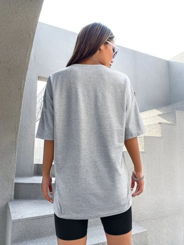 Grey_Cotton_Blend_Solid_T-Shirt_For_Women