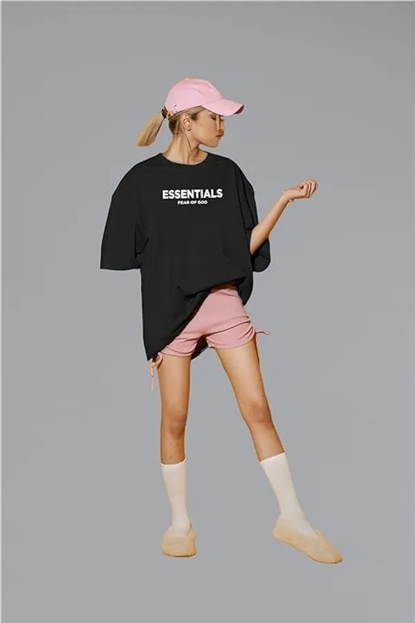 Black_Cotton_Blend_Printed_&_Typography_T-Shirt_For_Women