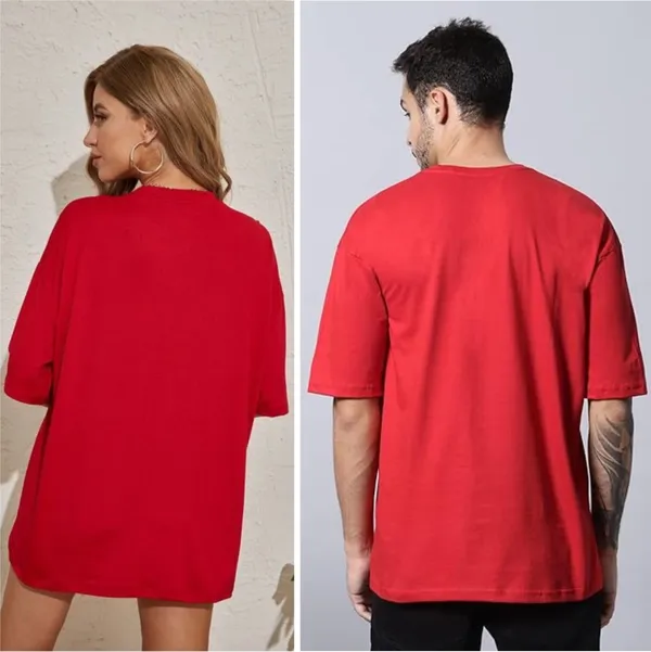 Pack_of_2_Red_Cotton_Blend_Solid_T-Shirt_For_Couple