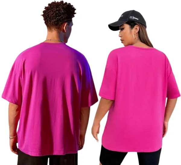 Pack_of_2_Pink_Cotton_Blend_Solid_T-Shirt_For_Couple