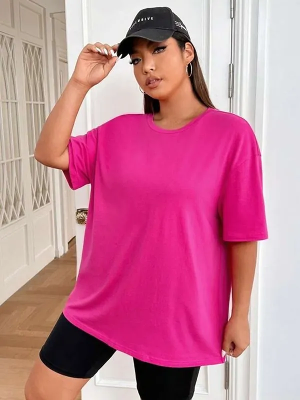 Pack_of_2_Pink_Cotton_Blend_Solid_T-Shirt_For_Couple