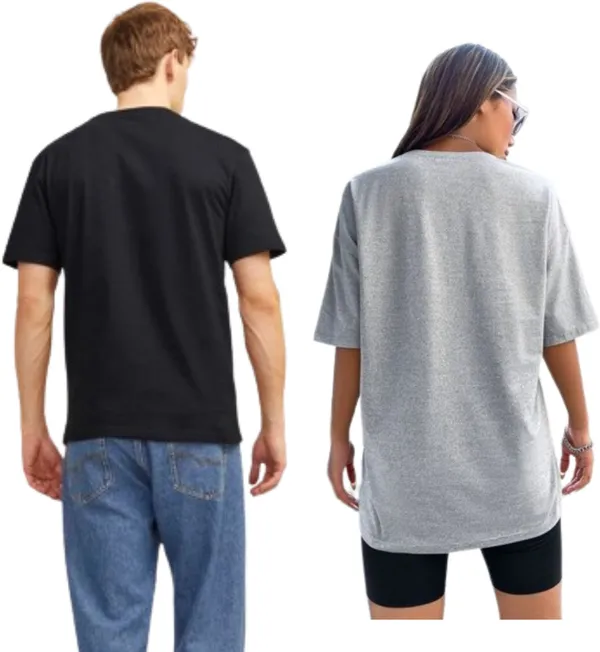Pack_of_2_Black_&_Grey_Cotton_Blend_Solid_T-Shirt_For_Couple