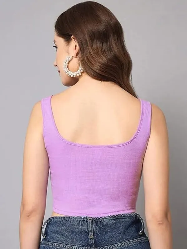 Purple_Lycra_Blend_Solid_Tank_Top_For_Women