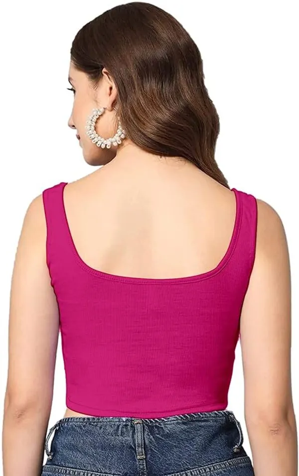 Pink_Lycra_Blend_Solid_Tank_Top_For_Women