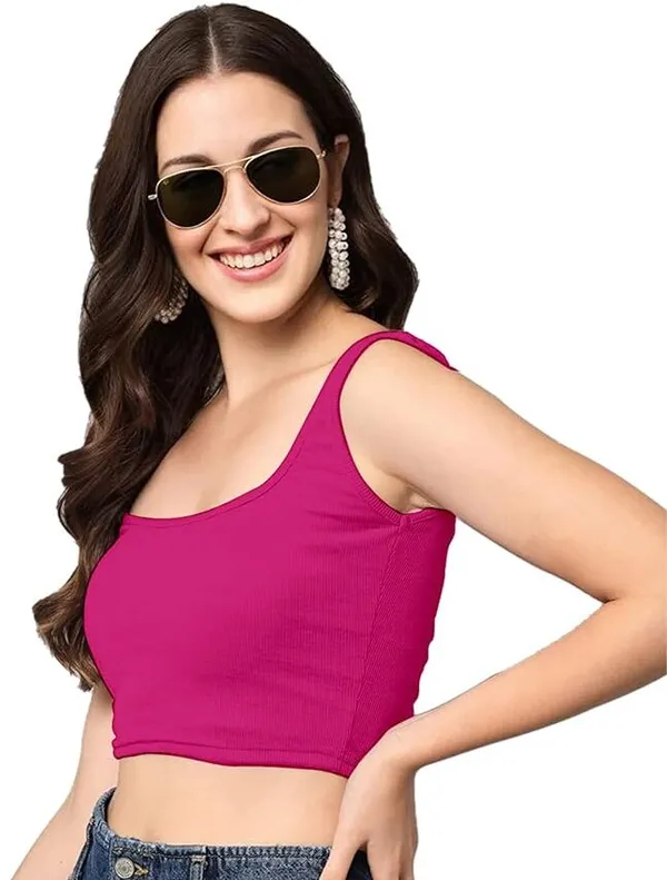 Pink_Lycra_Blend_Solid_Tank_Top_For_Women