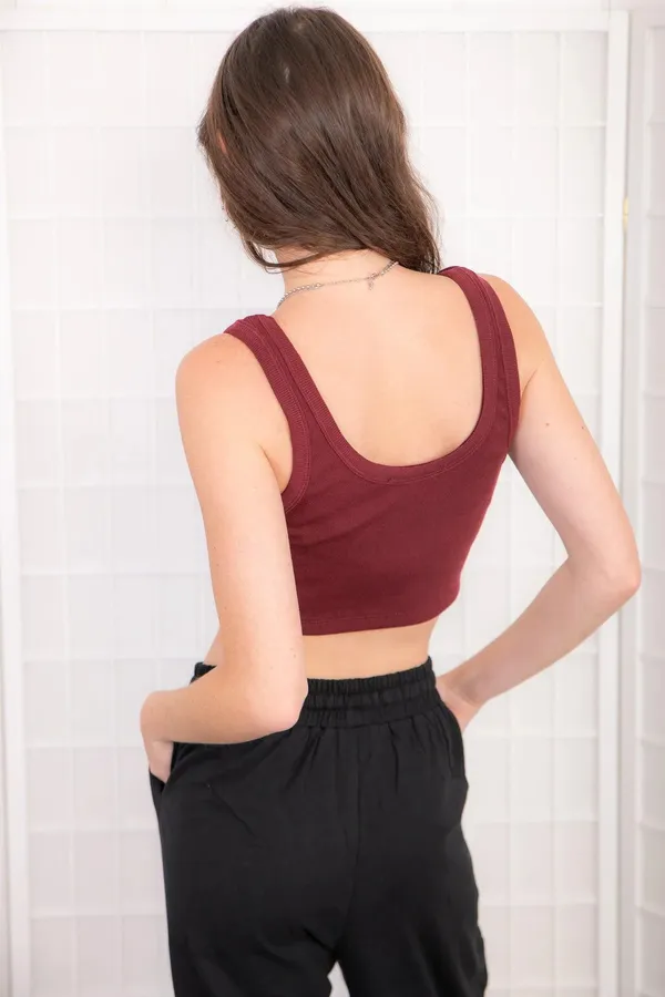 Maroon_Cotton_Blend_Self_Design_Tank_Top_For_Women