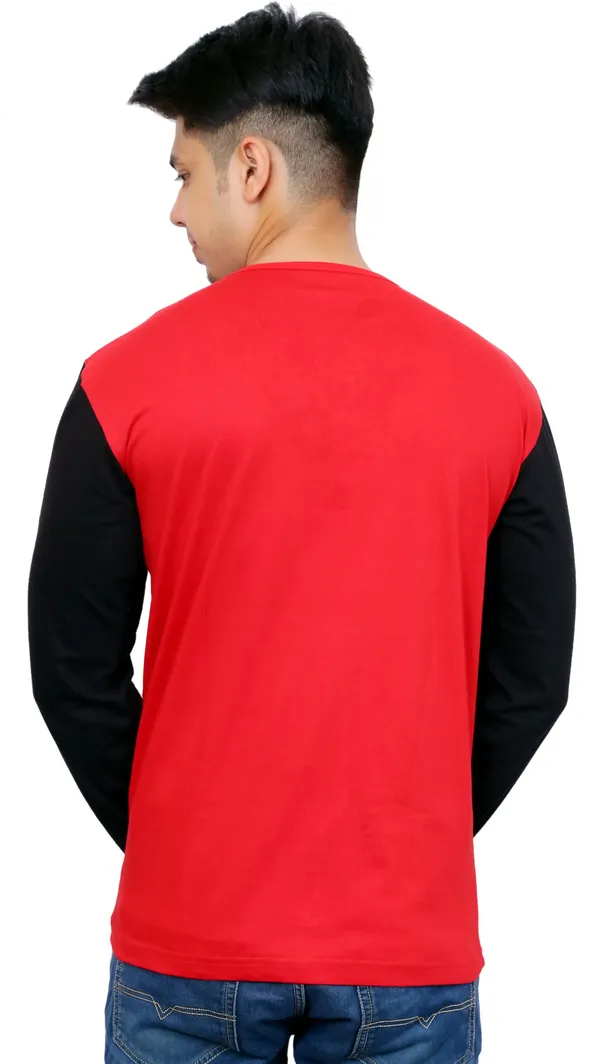 Pack_of_2_Red_&_White_Cotton_Blend_Solid_T-Shirt_For_Men