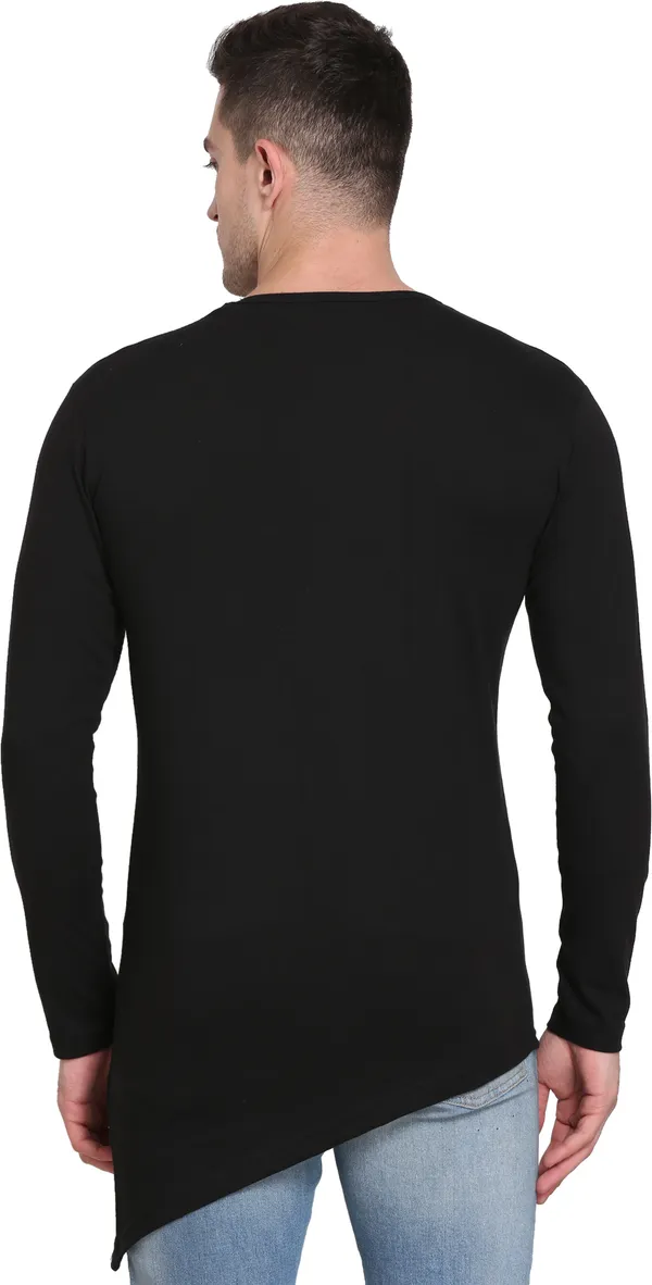 Pack_of_2_Grey_&_Black_Cotton_Blend_Solid_T-Shirt_For_Men