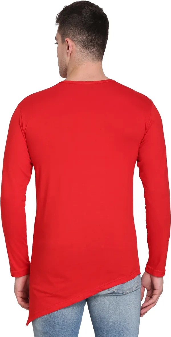 Pack_of_2_Red_&_Grey_Cotton_Blend_Solid_T-Shirt_For_Men
