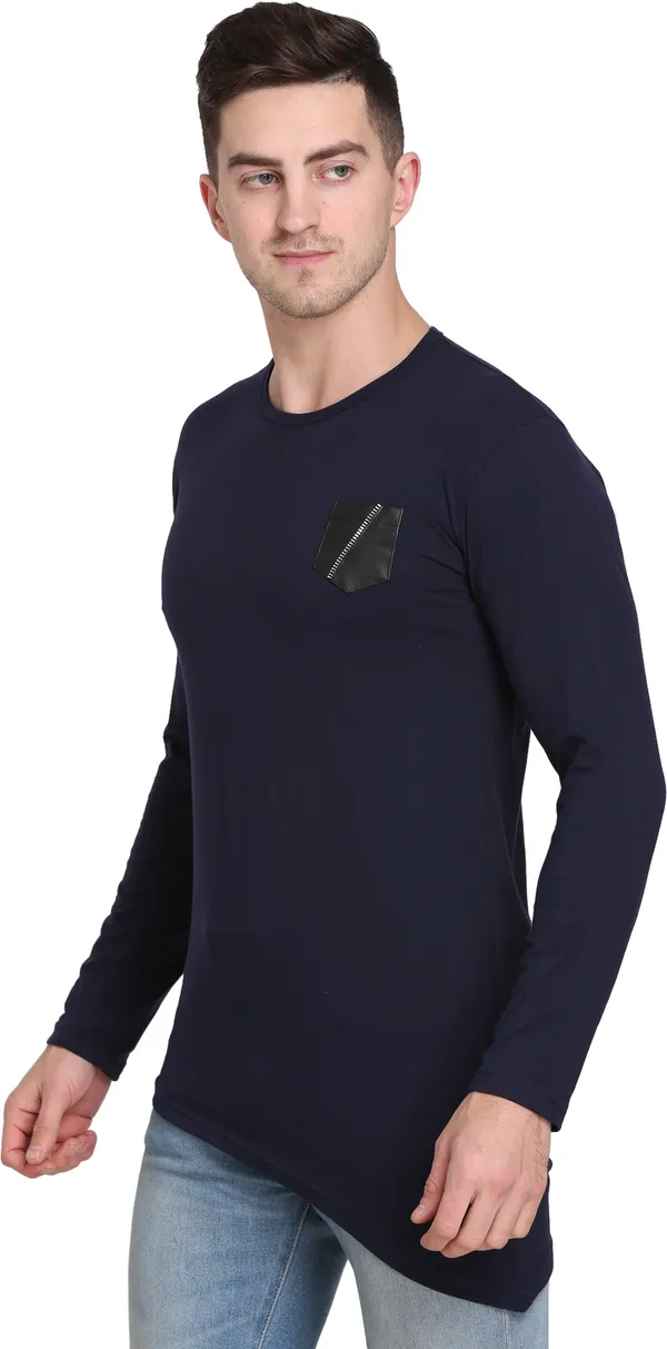 Pack_of_2_Grey_&_Navy_Blue_Cotton_Blend_Solid_T-Shirt_For_Men