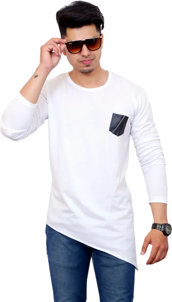 Pack_of_2_White_&_Dark_Blue_Cotton_Blend_Solid_T-Shirt_For_Men