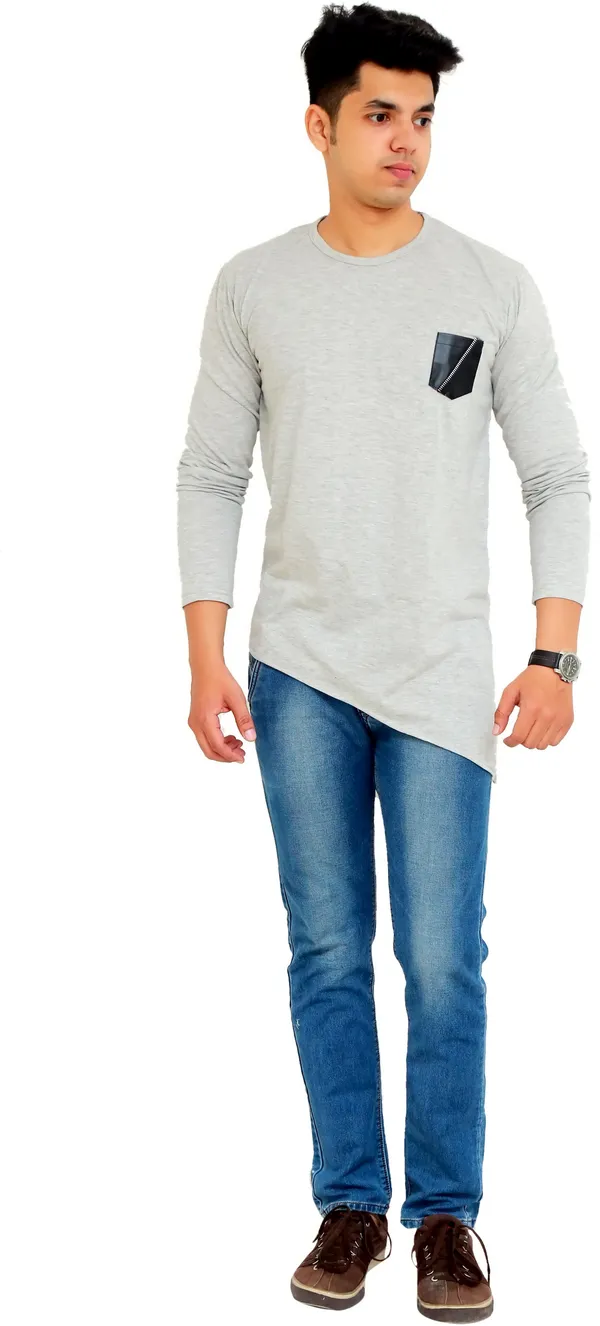 Pack_of_2_White_&_Grey_Cotton_Blend_Solid_T-Shirt_For_Men
