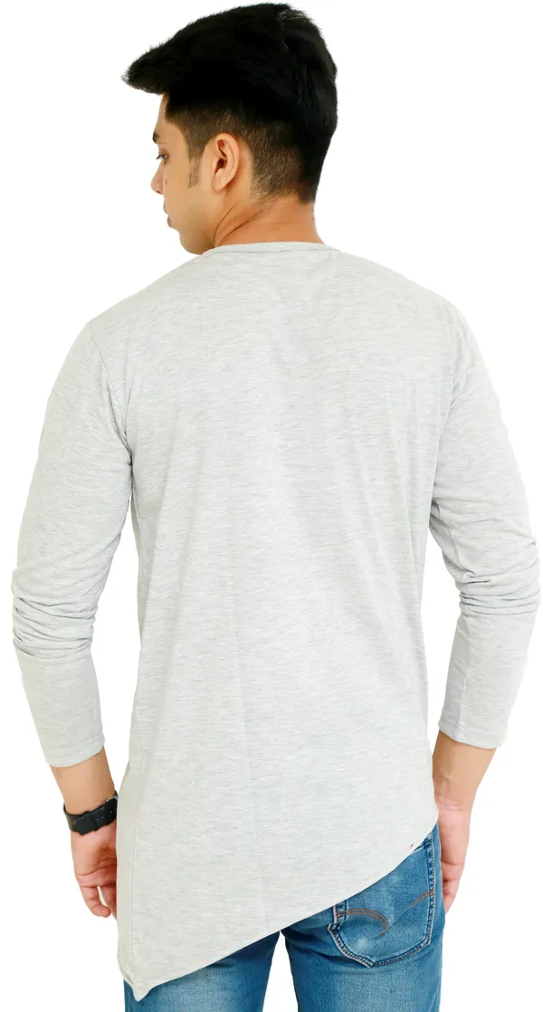 Pack_of_2_White_&_Grey_Cotton_Blend_Solid_T-Shirt_For_Men