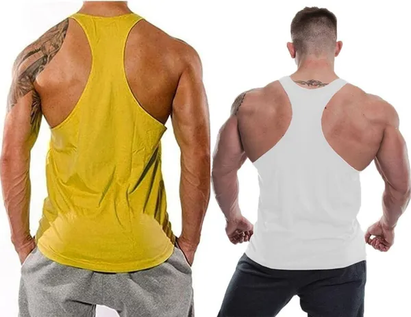 Pack_of_2_White_&_Yellow_Polyester_Solid_Vest_For_Men
