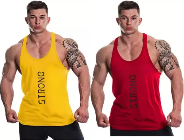 Pack_of_2_Red_&_Yellow_Polyester_Solid_&_Printed_Vest_For_Men