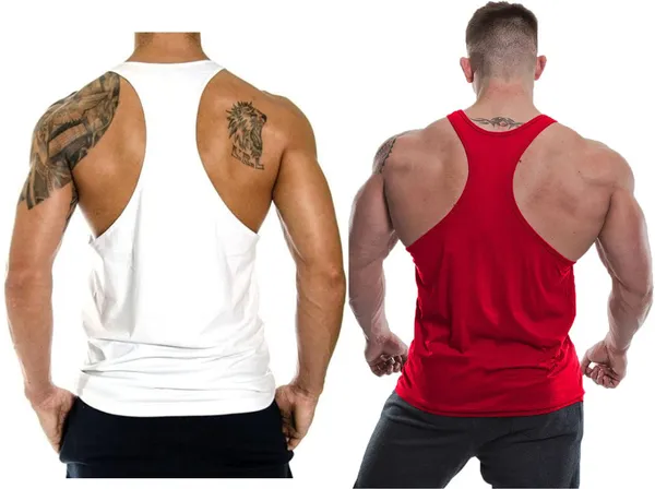 Pack_of_2_White_&_Red_Polyester_Solid_Vest_For_Men