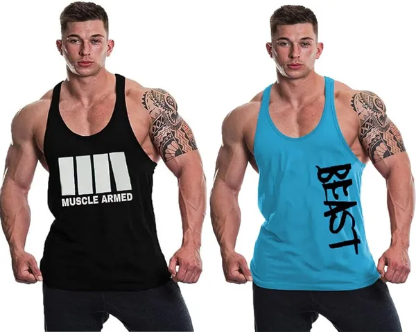 Pack_of_2_Black_&_Blue_Polyester_Printed_Vest_For_Men