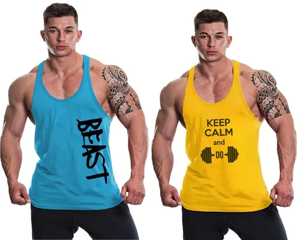 Pack_of_2_Yellow_&_Blue_Polyester_Printed_Vest_For_Men