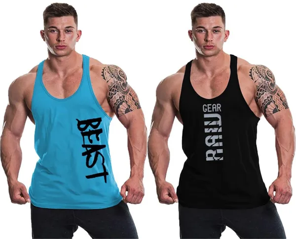 Pack_of_2_Black_&_Blue_Polyester_Printed_Vest_For_Men