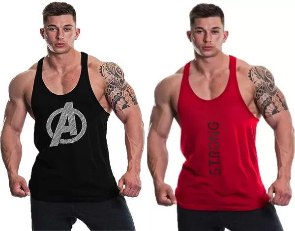 Pack_of_2_Red_&_Black_Polyester_Printed_Vest_For_Men