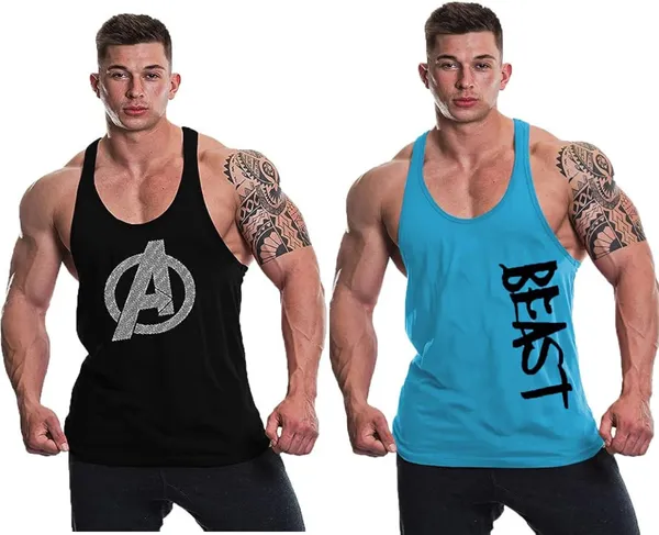 Pack_of_2_Black_&_Blue_Polyester_Printed_Vest_For_Men