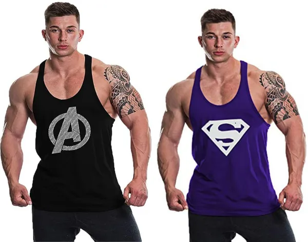 Pack_of_2_Black_&_Blue_Polyester_Printed_Vest_For_Men