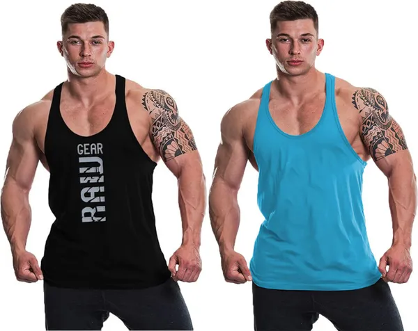 Pack_of_2_Black_&_Blue_Polyester_Printed_Vest_For_Men