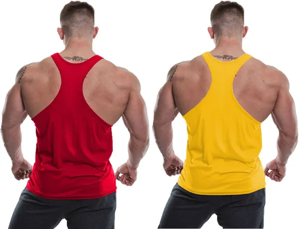 Pack_of_2_Red_&_Yellow_Polyester_Printed_Vest_For_Men