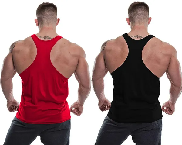 Pack_of_2_Red_&_Black_Polyester_Printed_Vest_For_Men