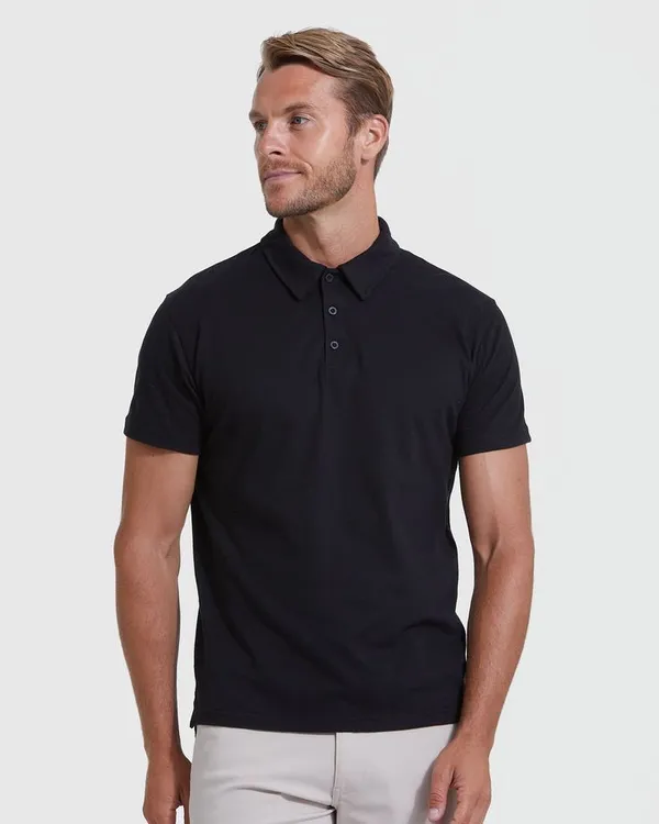 Black_Cotton_Blend_Solid_T-Shirt_For_Men