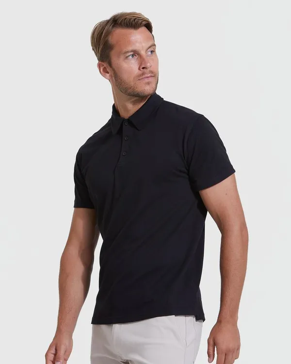 Black_Cotton_Blend_Solid_T-Shirt_For_Men
