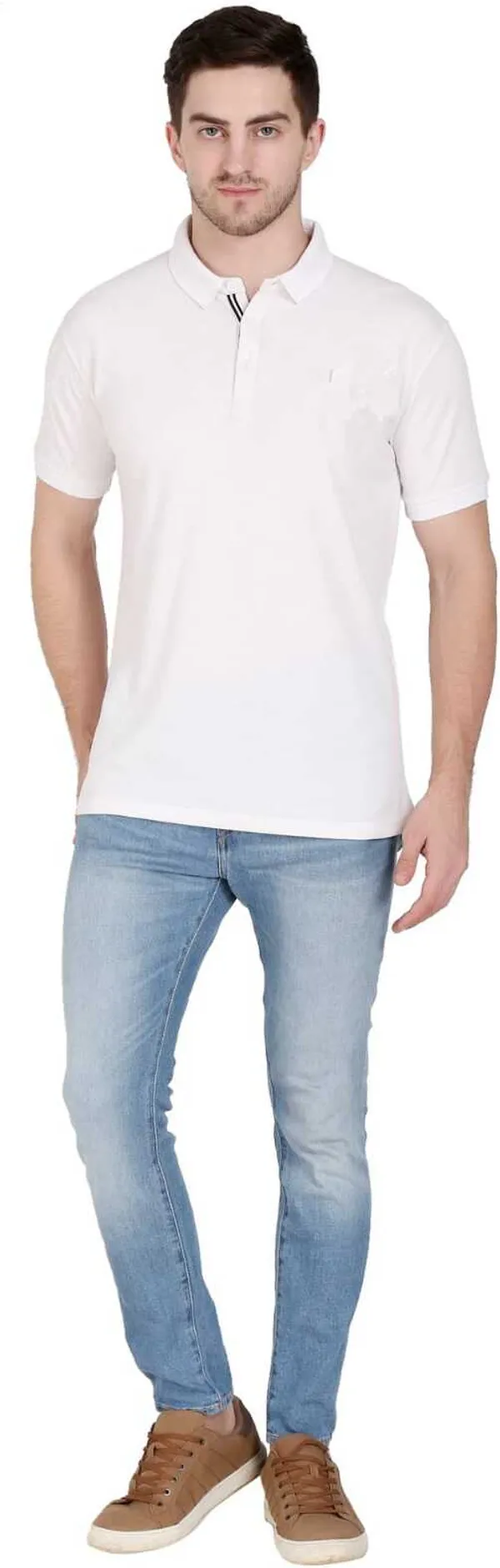 White_Cotton_Blend_Solid_T-Shirt_For_Men