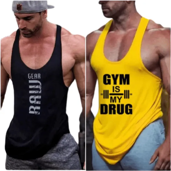 Pack_of_2_Black_&_Yellow_Polycotton_Printed_Vest_For_Men