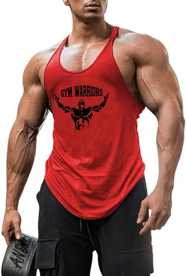 Red_Polyester_Solid_Vest_For_Men