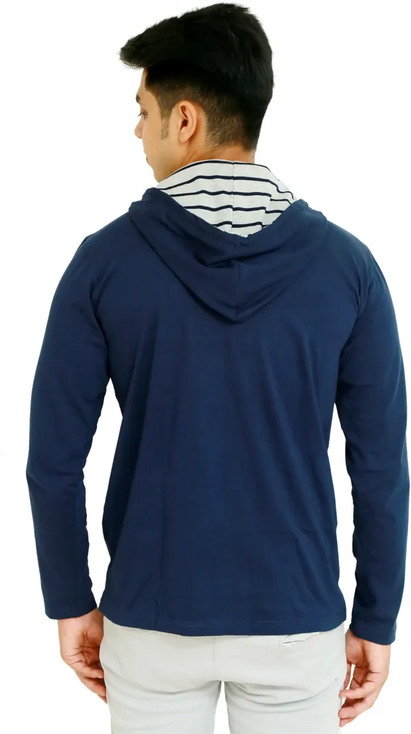 Blue_Cotton_Blend_Striped_T-Shirt_For_Men