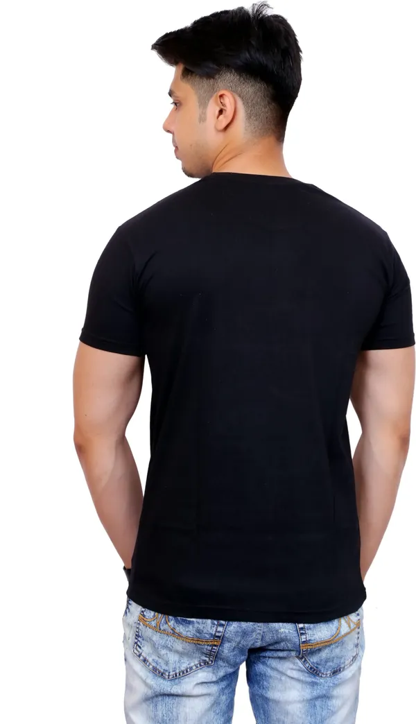 White_Cotton_Blend_Solid_T-Shirt_For_Men