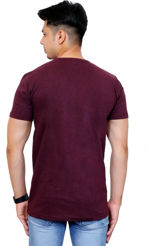 Purple_Pure_Cotton_Solid_T-Shirt_For_Men