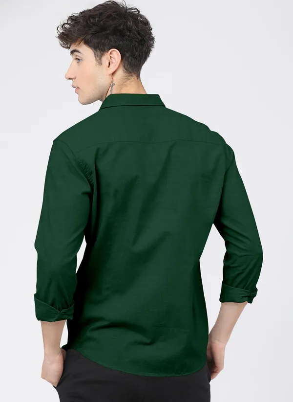 Men_Self_Design_Casual_Green_Shirt