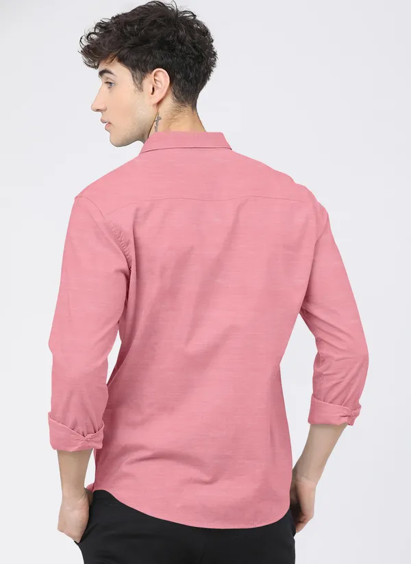 Pink_Men_Self_Design_Casual_Shirt