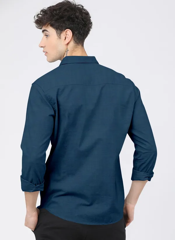 SYSBELLA_FASHION_Men_Self_Design_Casual_Dark_Blue_Shirt_()