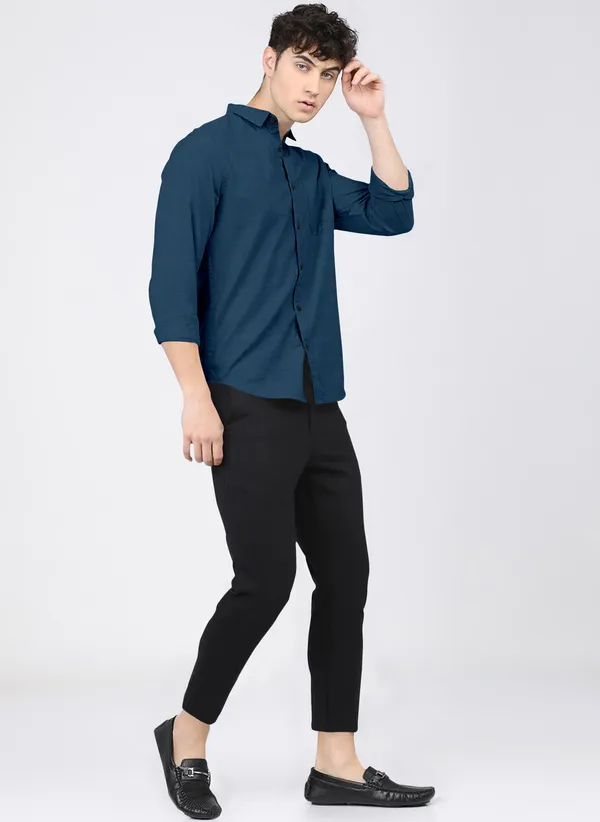 SYSBELLA_FASHION_Men_Self_Design_Casual_Dark_Blue_Shirt_()