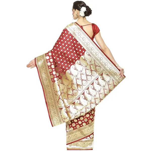 Maroon_Satin_Silk_Banarasi_Sarees_For_Women