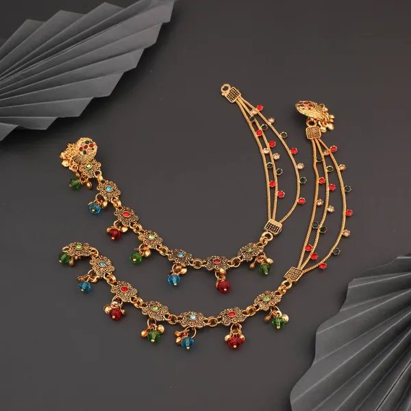 Fancy_Golden_Heavy_Anklet_For_Womens