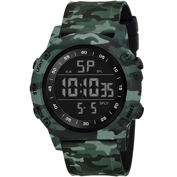 Olive_Green_Pu_Strap_Sports_Digital_Men_Wrist_Watch_|_Black_Dial